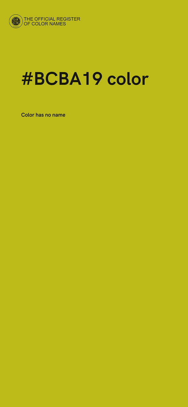 #BCBA19 color image
