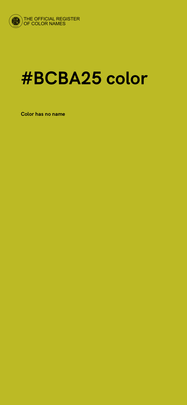 #BCBA25 color image