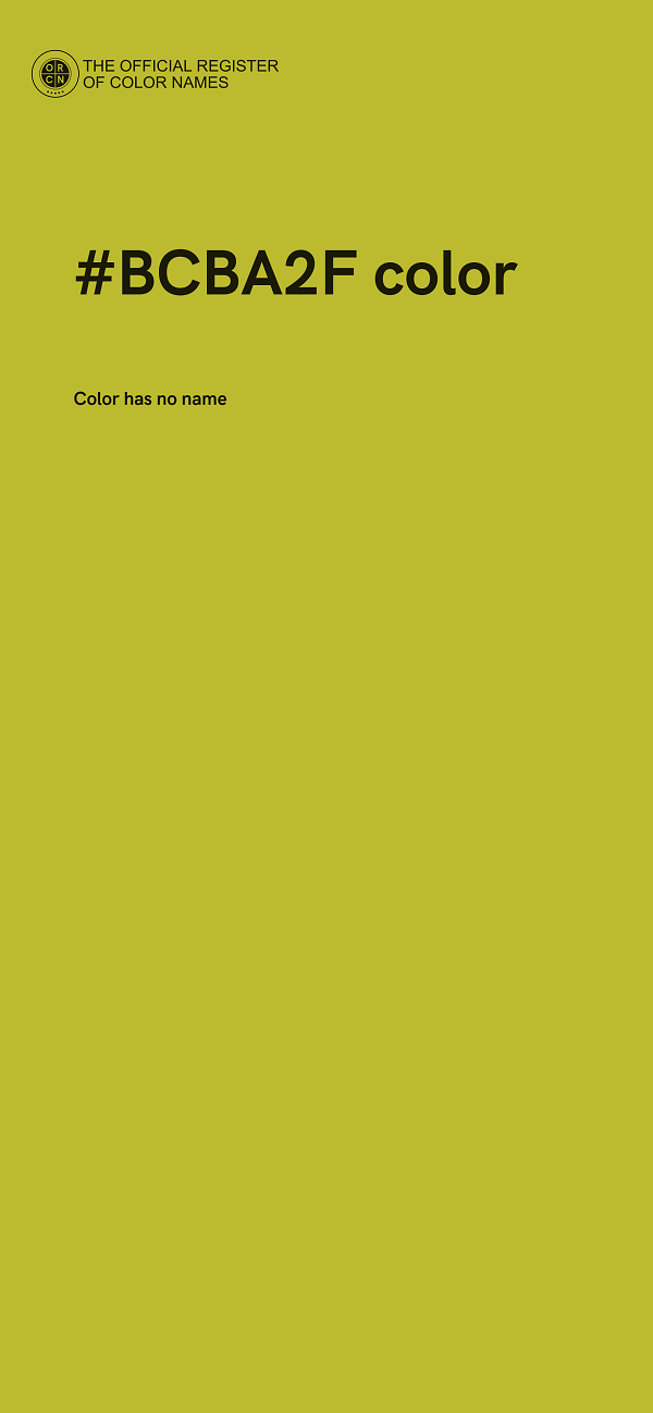 #BCBA2F color image