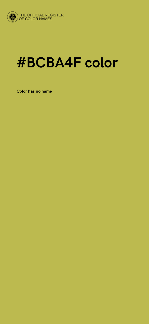 #BCBA4F color image