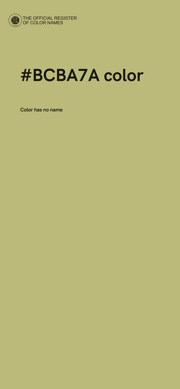 #BCBA7A color image