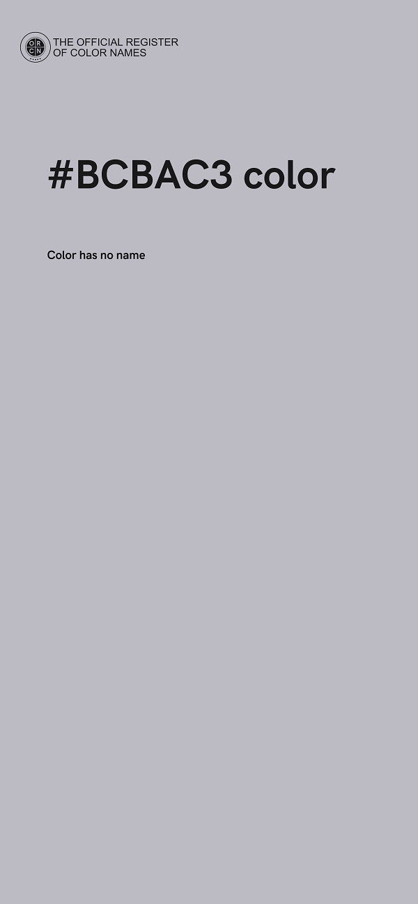 #BCBAC3 color image