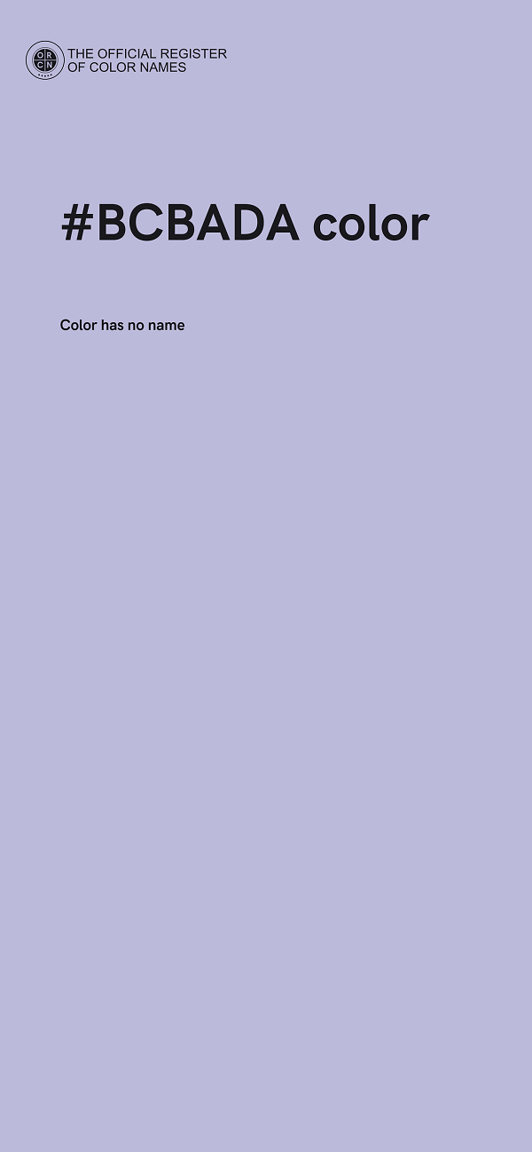 #BCBADA color image