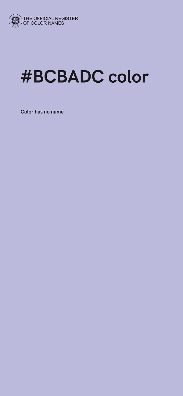 #BCBADC color image