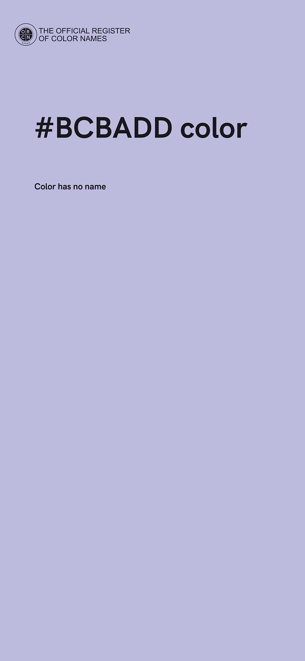 #BCBADD color image