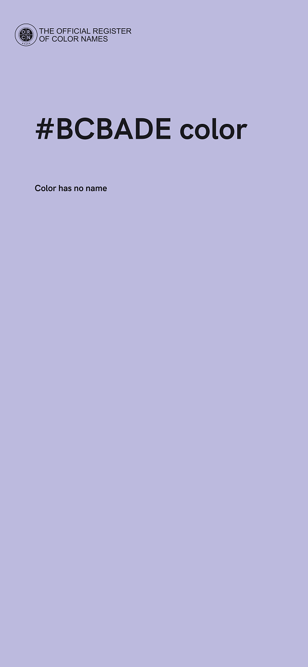 #BCBADE color image