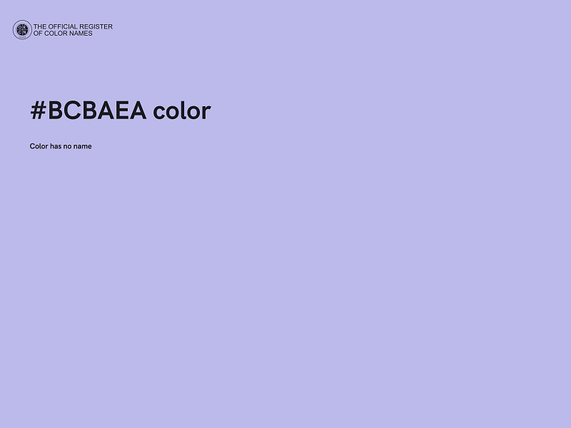#BCBAEA color image