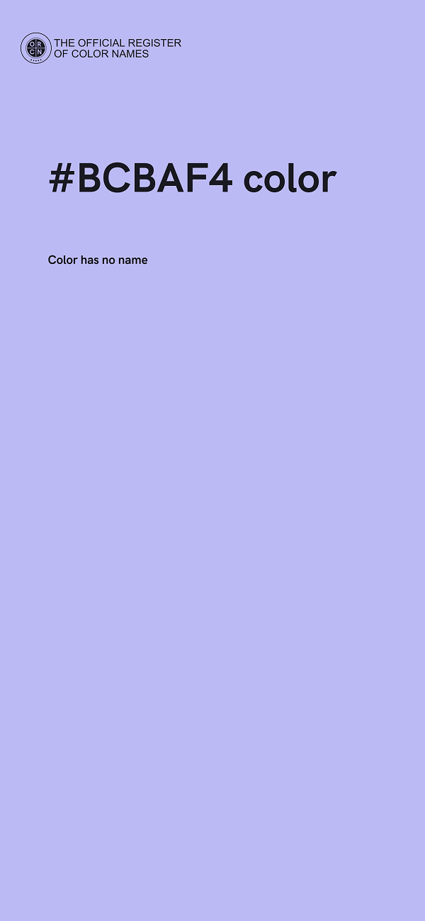 #BCBAF4 color image