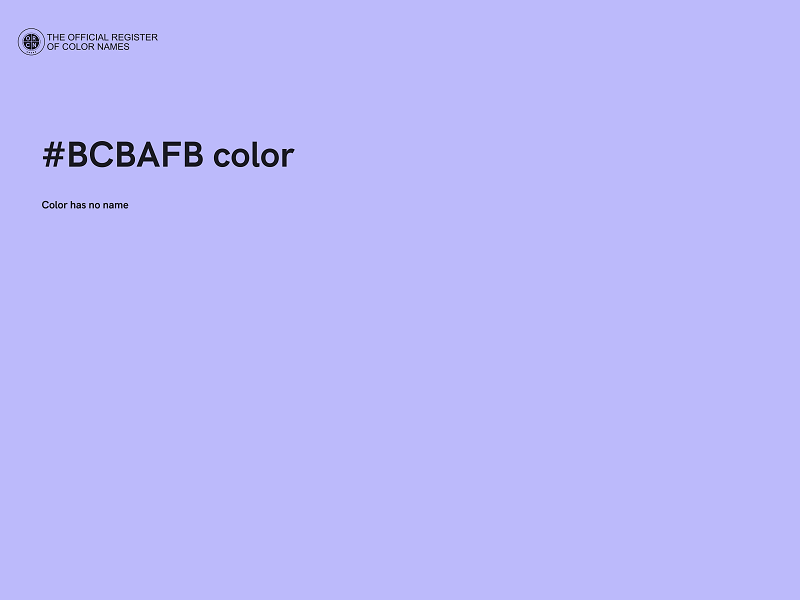 #BCBAFB color image