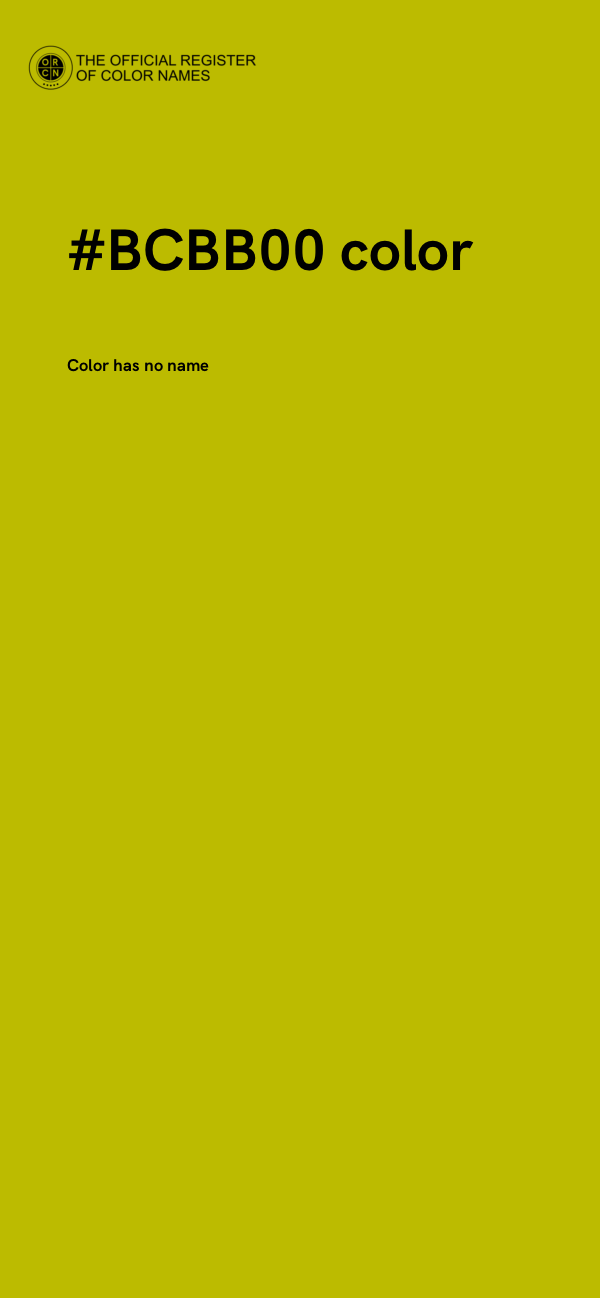 #BCBB00 color image
