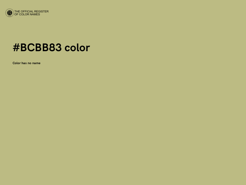 #BCBB83 color image