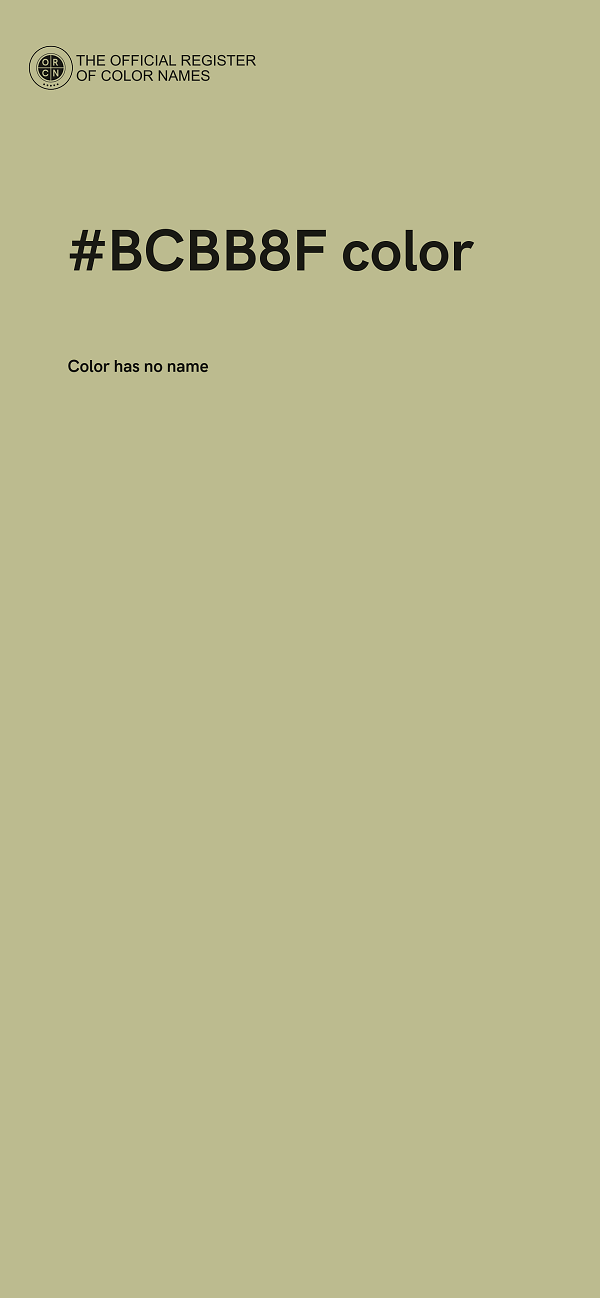 #BCBB8F color image