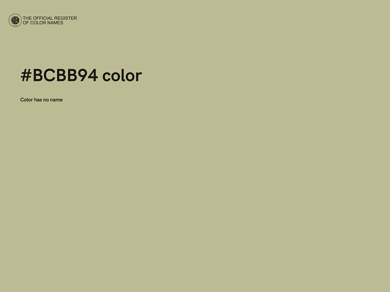 #BCBB94 color image