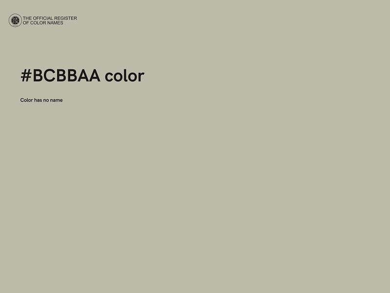 #BCBBAA color image
