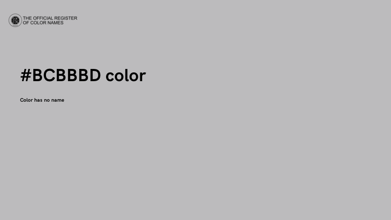 #BCBBBD color image