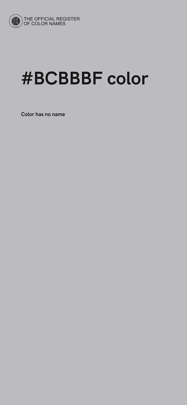 #BCBBBF color image