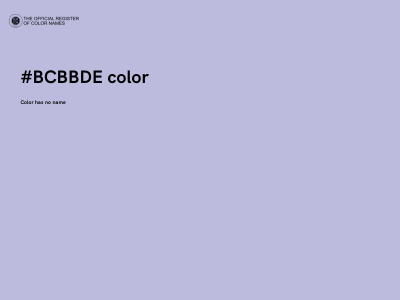#BCBBDE color image