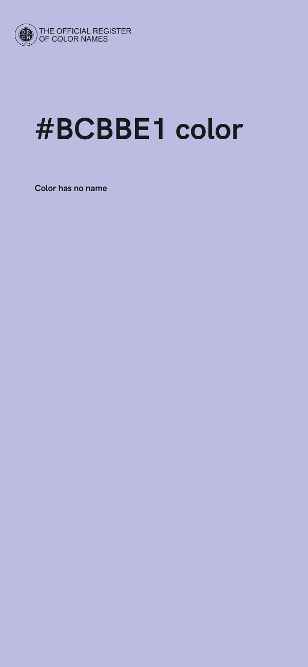#BCBBE1 color image