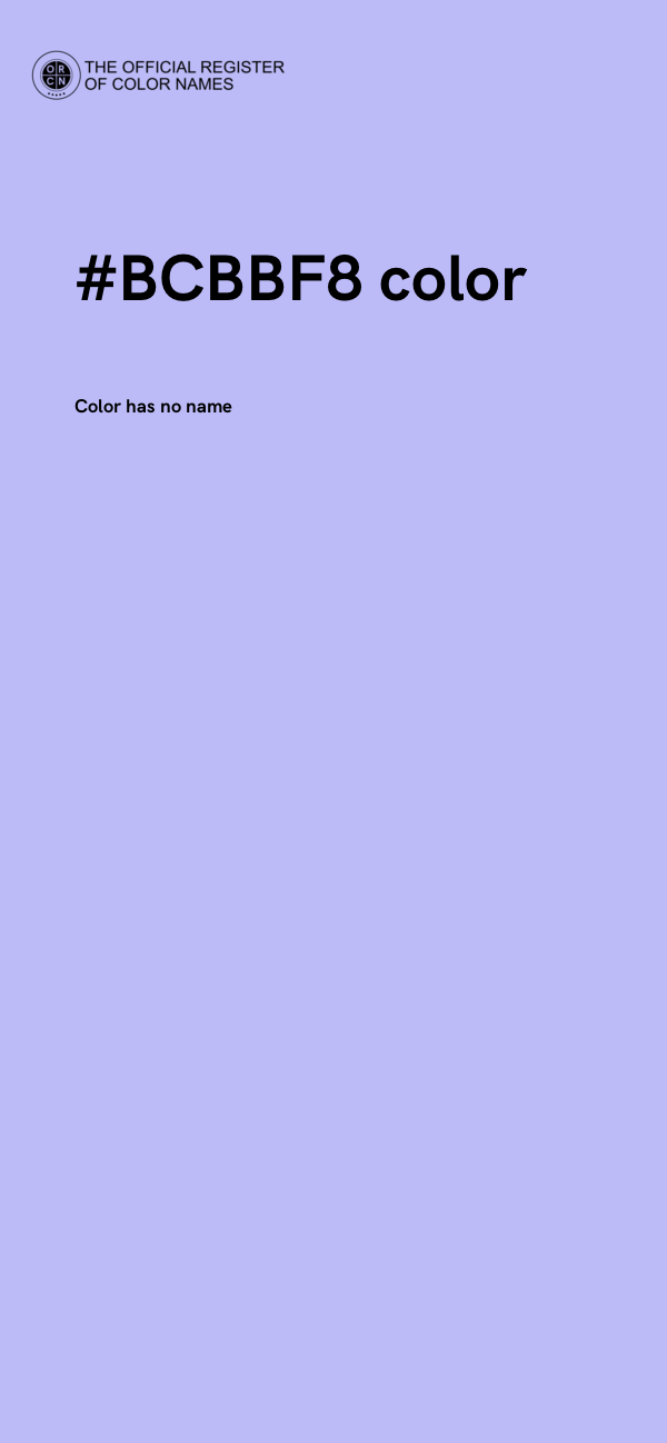 #BCBBF8 color image
