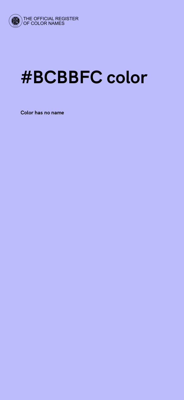 #BCBBFC color image