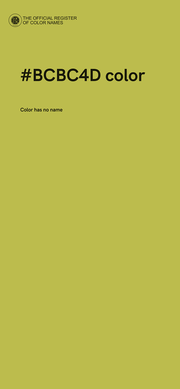 #BCBC4D color image