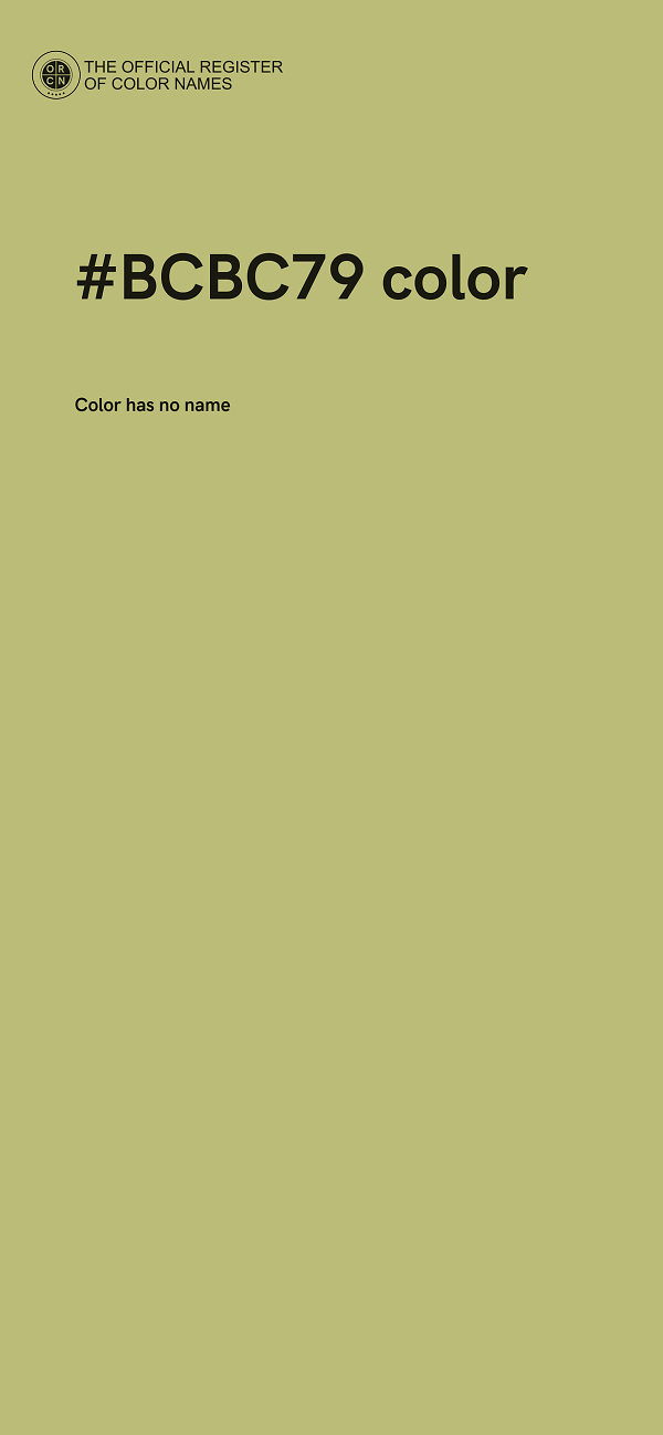 #BCBC79 color image