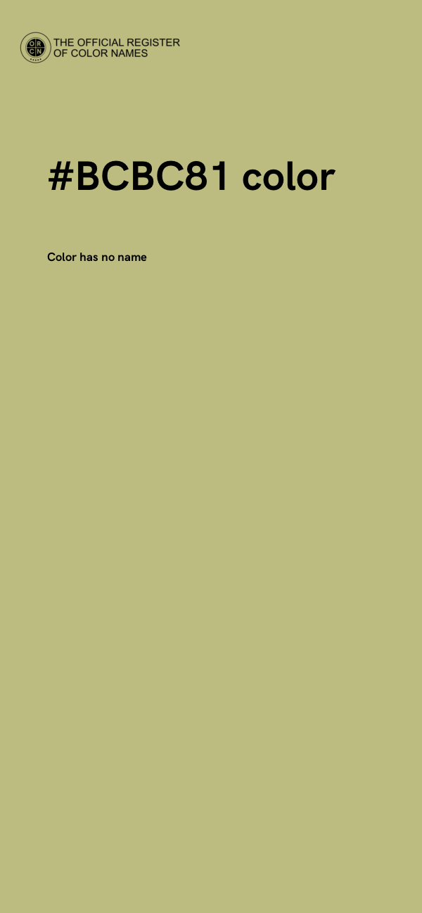 #BCBC81 color image