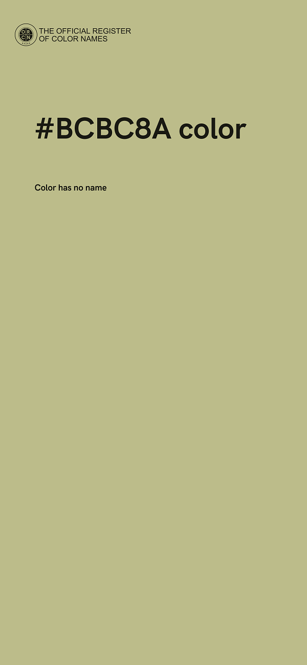 #BCBC8A color image