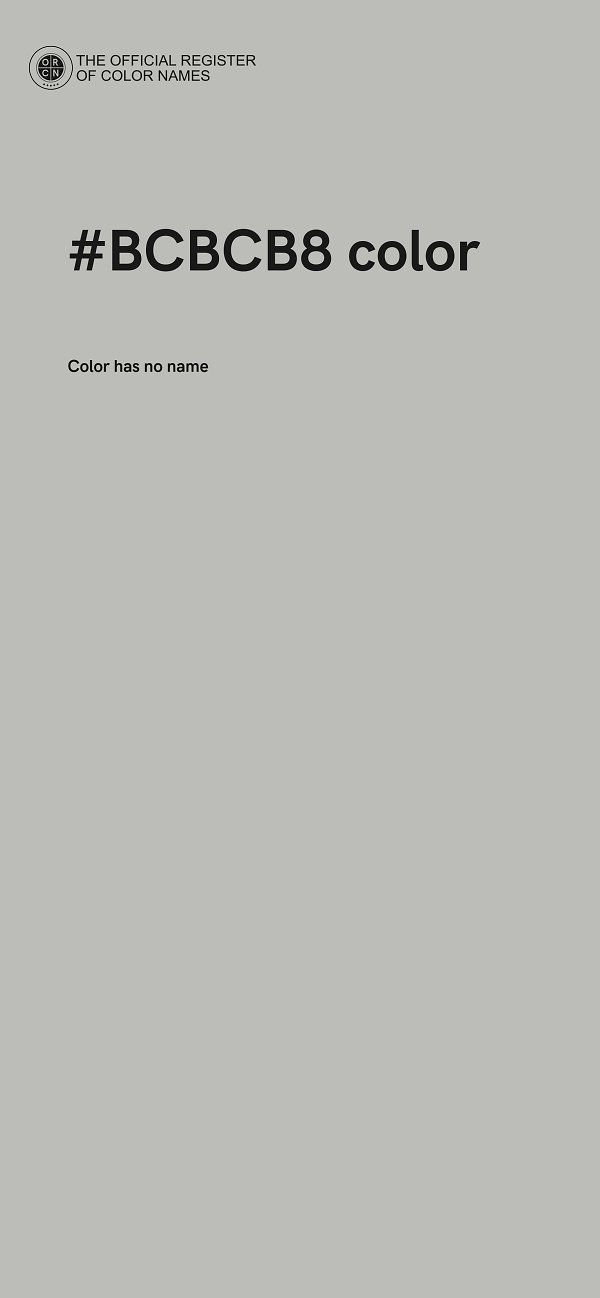 #BCBCB8 color image