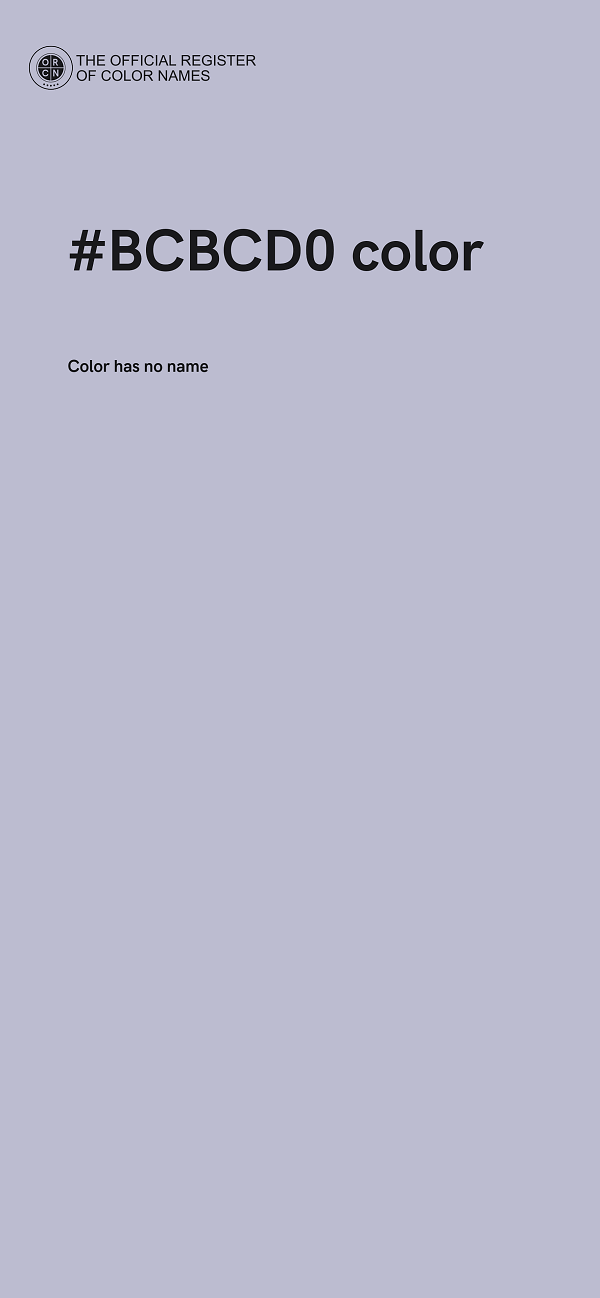 #BCBCD0 color image