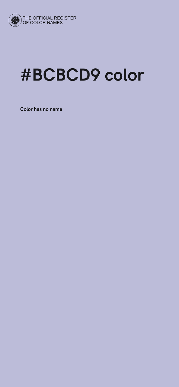 #BCBCD9 color image