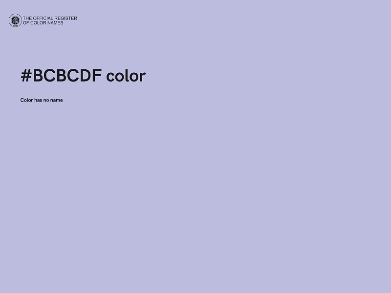 #BCBCDF color image