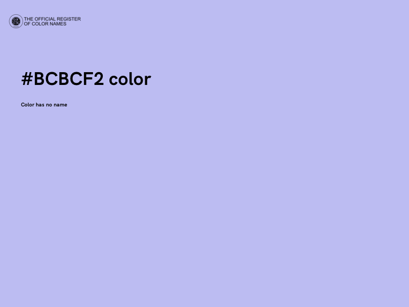 #BCBCF2 color image