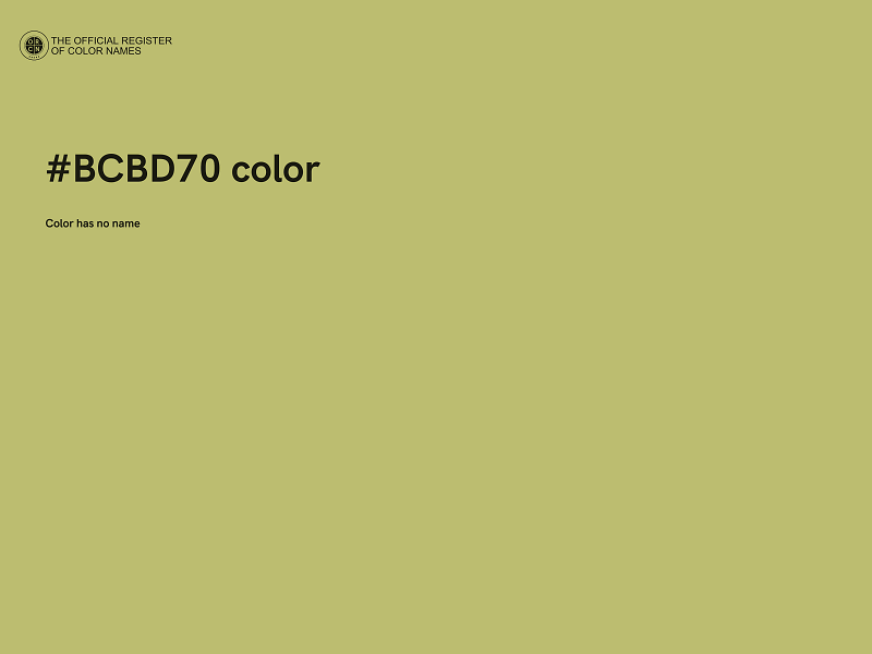 #BCBD70 color image