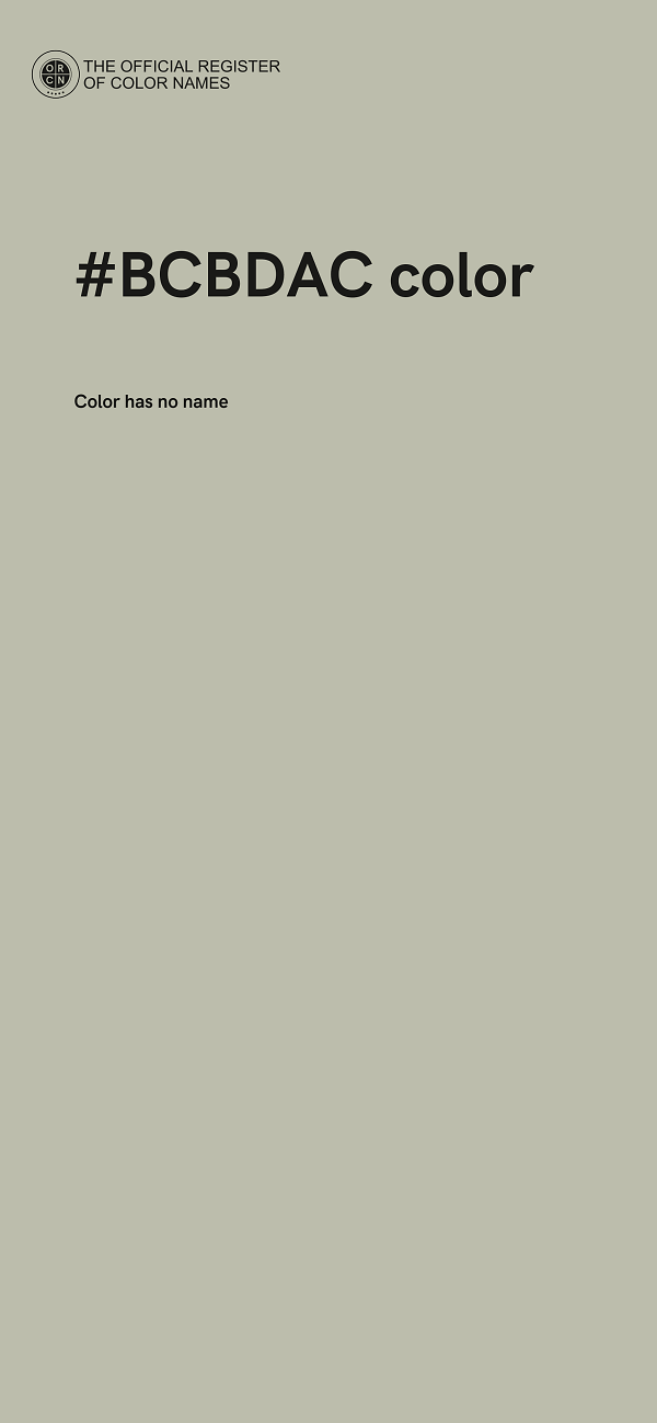 #BCBDAC color image