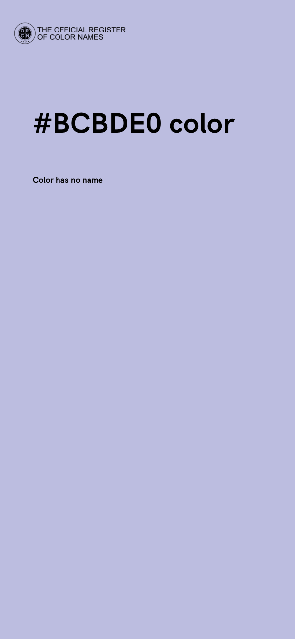 #BCBDE0 color image