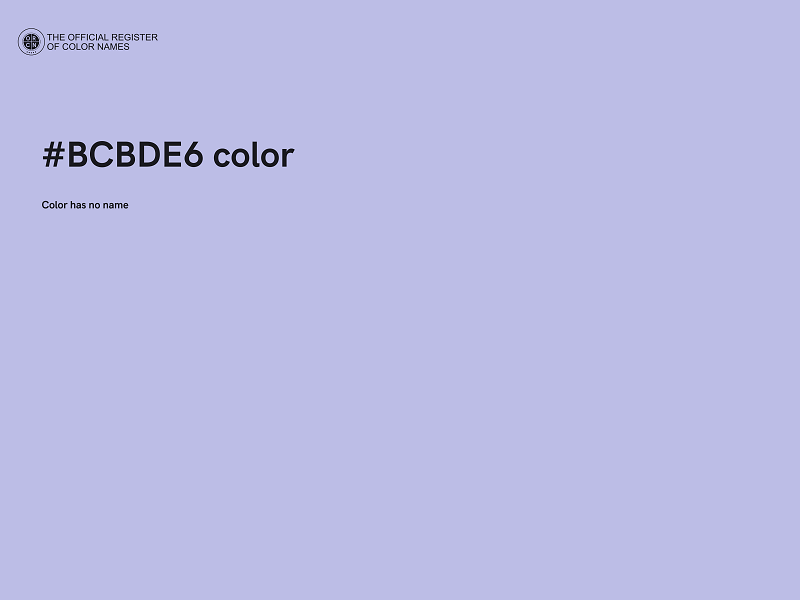 #BCBDE6 color image