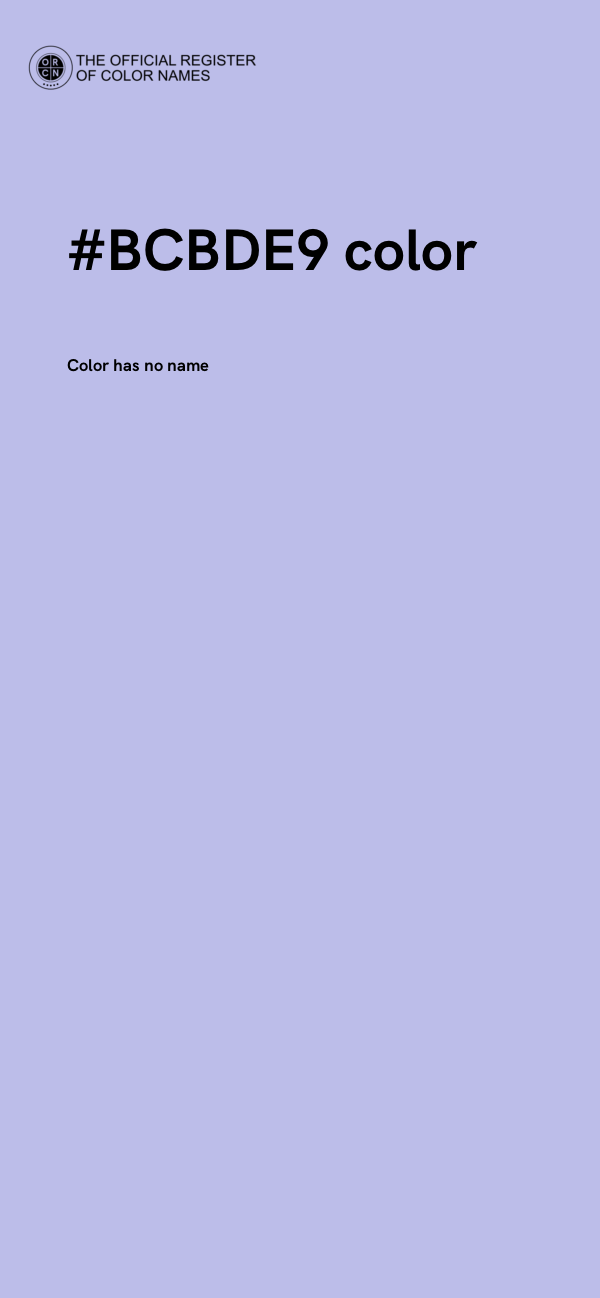 #BCBDE9 color image