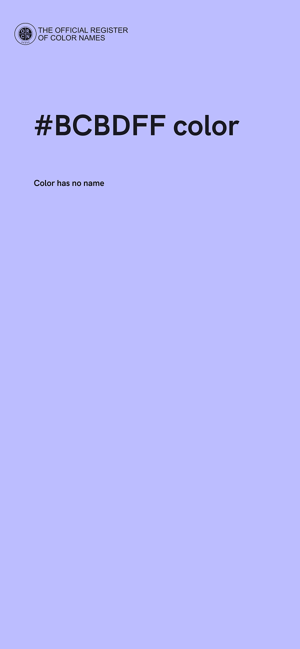 #BCBDFF color image