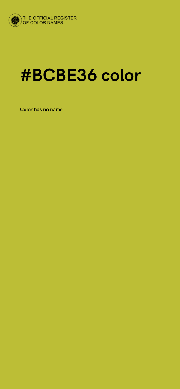 #BCBE36 color image