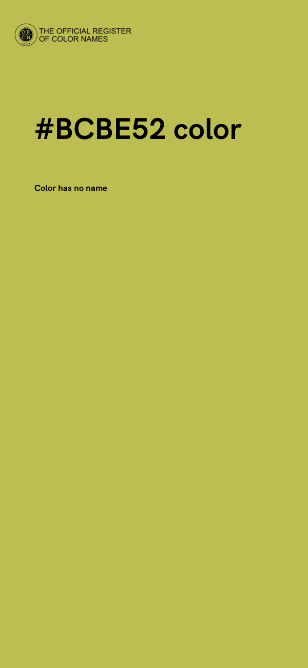 #BCBE52 color image