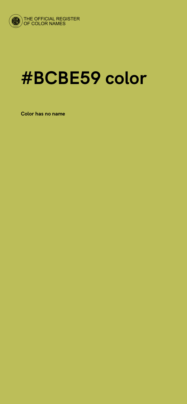 #BCBE59 color image