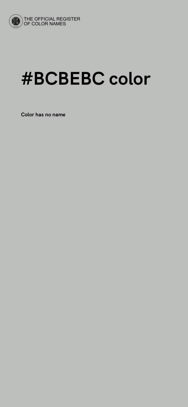 #BCBEBC color image