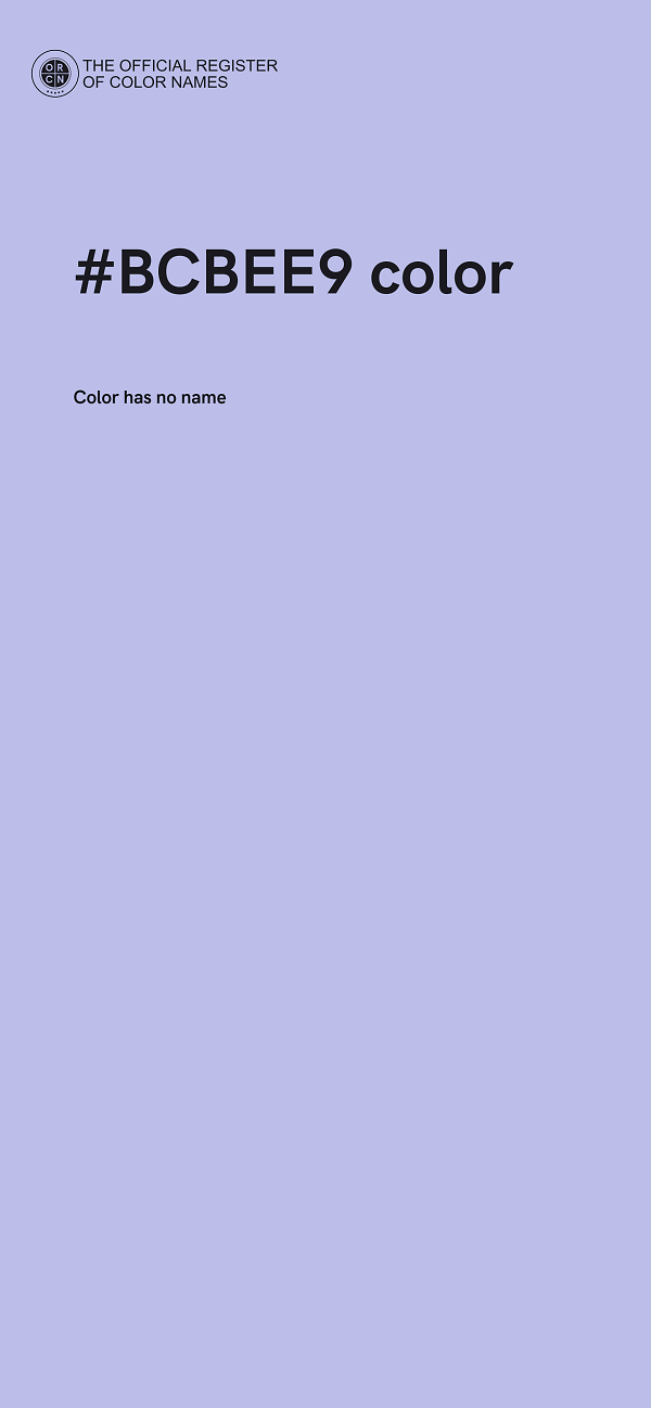 #BCBEE9 color image