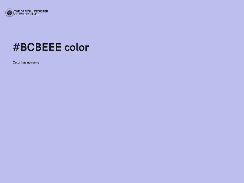 #BCBEEE color image