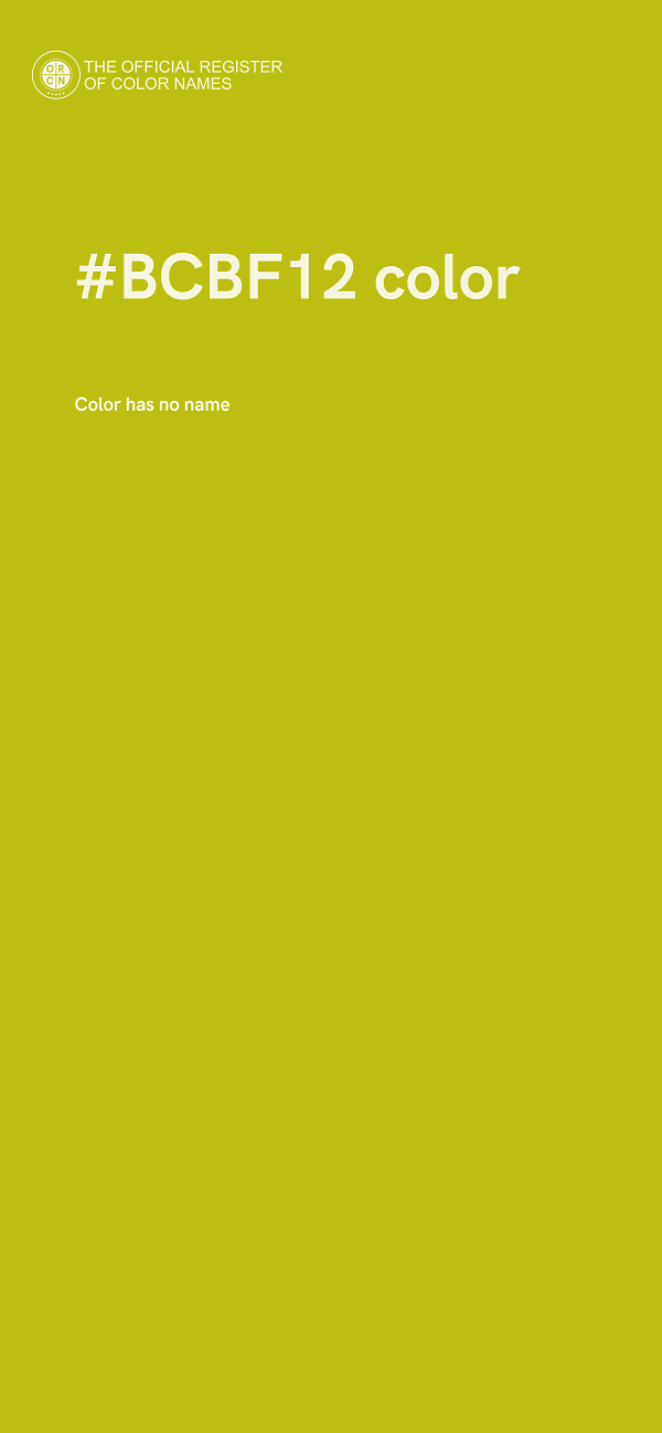 #BCBF12 color image