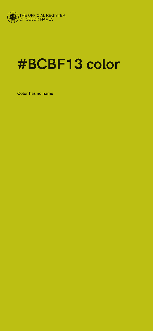 #BCBF13 color image