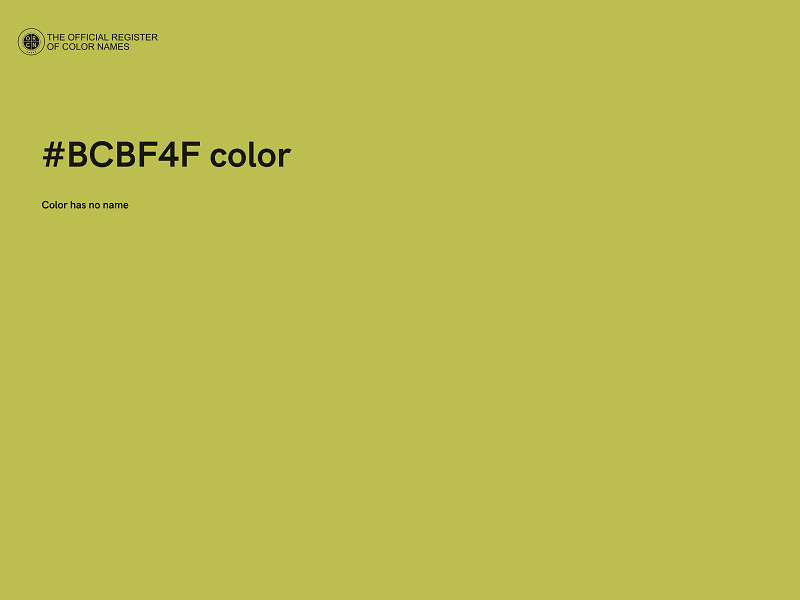 #BCBF4F color image