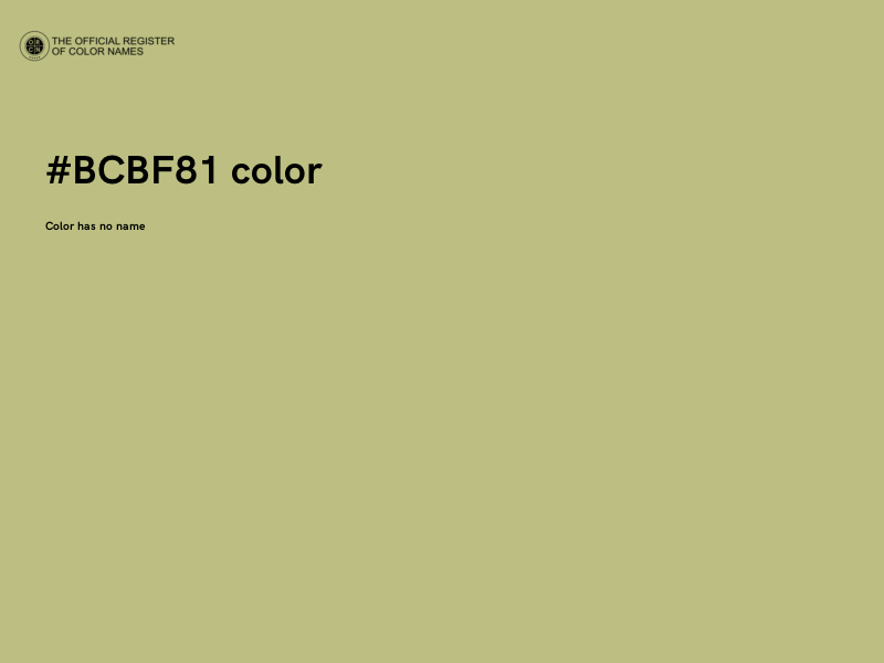 #BCBF81 color image
