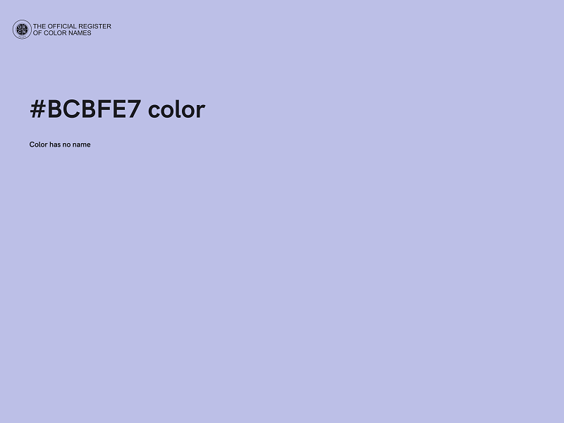 #BCBFE7 color image